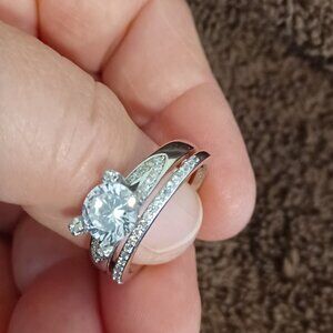 Sizes 6, 9, 10,, Round Cut White Sapphire Engagement/Wedding Ring